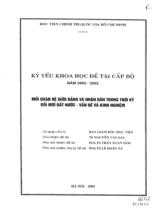 Mối quan hệ giữa Đảng và nhân dân trong thời kỳ đổi mới đất nước-Vấn đề và kinh nghiệm 
