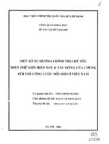 Một số xu hướng chính trị chủ yếu trên thế giới hiện nay và tác động của chúng đối với công cuộc đổi mới ở Việt Nam 