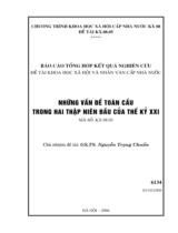 Những vấn đề toàn cầu trong hai thập niên đầu của thế kỷ XXI 