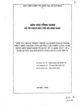 Tiếp tục hoàn thiện chính sách đối ngoại nhằm thực hiện thành công đường lối chiến lược "Chủ động hội nhập kinh tế quốc tế và khu vực" của Nghị quyết Đại hội Đảng toàn quốc lần thứ IX 