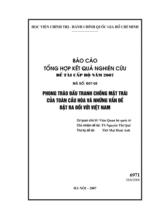 Phong trào đấu tranh chống mặt trái của toàn cầu hoá và những văn đề đặt ra đối với Việt Nam 