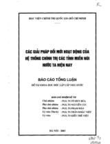 Các giải pháp đổi mới hoạt động của hệ thống chính trị các tỉnh miền núi nước ta hiện nay 