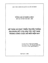 Kế thừa và phát huy truyền thống đại đoàn kết của dân tộc Việt Nam trong công cuộc đổi mới hiện nay 