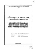Những giá trị tư tưởng Mác-xit về vai trò kinh tế của nhà nước và vận dụng ở Việt Nam hiện nay 