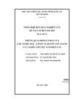Những quan điểm cơ bản của chủ nghĩa Mác-Lênin về quyền con người và ý nghĩa với Việt Nam hiện nay 