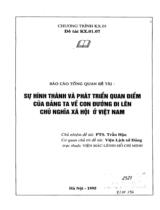 Sự hình thành và phát triển quan điểm của Đảng về con đường đi lên chủ nghĩa xã hội ở Việt Nam 