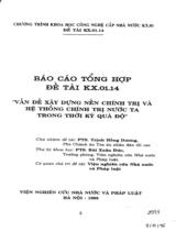 Vấn đề xây dựng nền chính trị và hệ thống chính trị nước ta trong thời kỳ quá độ 