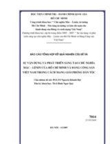 Sự vận dụng và phát triển sáng tạo chủ nghĩa Mác-Lênin của Hồ Chí Minh và Ðảng Cộng sản Việt Nam trong cách mạng giải phóng dân tộc 