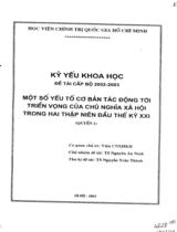 Một số yếu tố cơ bản tác động tới triển vọng của chủ nghĩa xã hội trong hai thập niên đầu thế kỷ XXI 
