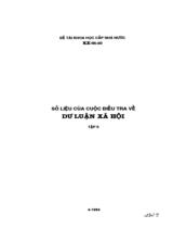 Quan hệ giữa tăng trưởng kinh tế và các mục tiêu xã hội-Số liệu của cuộc điều tra về dư luận xã hội-Tập II 