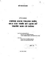 Chính sách thanh niên qua các thời kỳ lịch sử trước khi có Đảng lãnh đạo 
