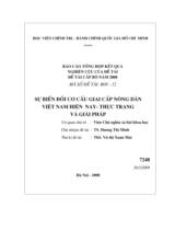 Sự biến đổi cơ cấu của giai cấp nông dân Việt Nam hiện nay - Thực trạng và giải pháp 
