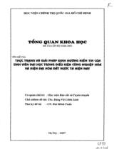 Thực trạng và giải pháp định hướng niềm tin của sinh viên đại học trong điều kiện công nghiệp hoá và hiện đại hoá đất nước ta hiện nay. 