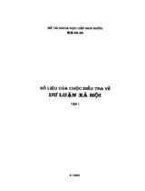 Số liệu của cuộc điều tra về dư luận xã hội (2 tập) 