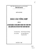 Cơ chế quản lý nhà nước trong việc thực hiện các quyền của trẻ em ở Việt Nam hiện nay 