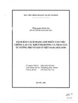 Sách báo cách mạng góp phần vào việc chống lại các khuynh hướng và trào lưu phi vô sản ở Việt Nam (1932 - 1939)  