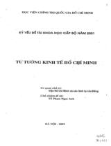 Kỷ yếu đề tài khoa học cấp bộ năm 2001 Tư tưởng kinh tế Hồ Chí Minh  
