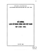 Đề cương lịch sử đảng cộng sản Việt Nam tập 1 (1920 - 1954)  