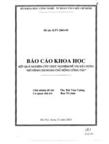 Kết quả nghiên cứu thực nghiệm đề tài xây dựng " Mô hình chi đoàn chủ động công tác"  