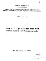 Căn cứ lý luận và thực tiễn của chính sách đối với thanh niên  