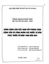 Đảng cộng sản Việt nam với phong trào cộng sản và công nhân các nước tư bản phát triển từ năm 1990 đến nay  