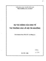 Sự tác động của kinh tế thị trường vào lễ hội tín ngưỡng  