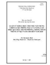 Luận cứ khoa học cho việc xây dựng chiến lược phòng ngừa và nâng cao hiệu quả đấu tranh phòng, chống tham nhũng ở Việt Nam cho đến năm 2020  