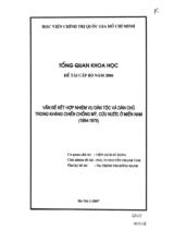 Vấn đề kết hợp nhiệm vụ dân tộc và dân chủ trong kháng chiến chống Mỹ, cứu nước ở Miềm Nam (1954 - 1975)  