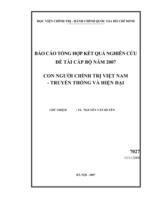 Báo cáo tổng hợp kết quả nghiên cứu đề tài cấp bộ năm 2007 con người chính trị Việt Nam - Truyền thống và hiện đại  