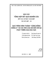 Quá trình hình thành "cộng đồng Đông Á" và vai trò của nó đối với sự phát triển của khu vực  