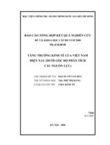 Tăng trưởng kinh tế của Việt Nam hiện nay (dưới góc độ phân tích các nguồn lực)  